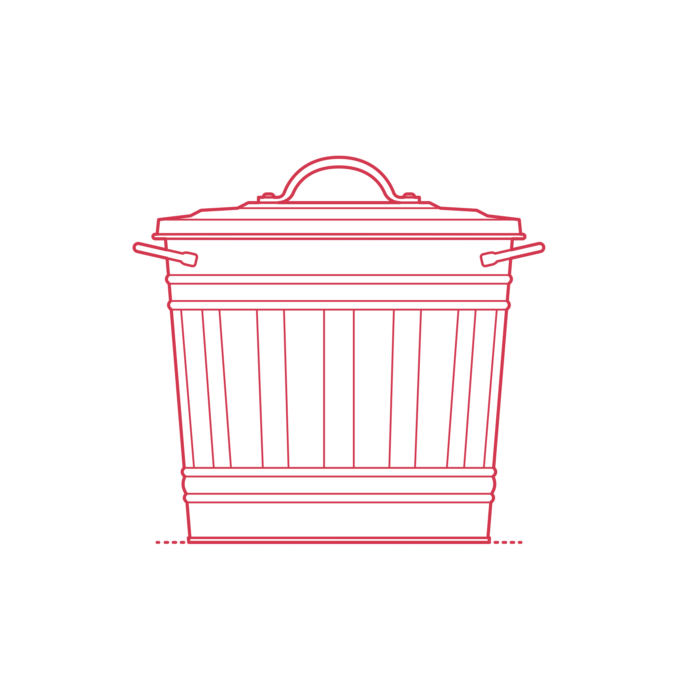 Objects Kitchen Trash Cans Ikea Knodd Bin Small Svg Line Art Free Vectors